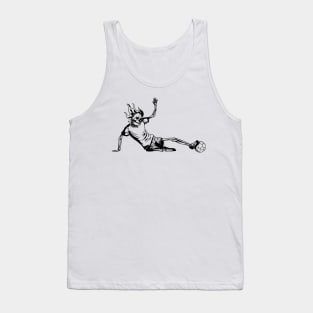 Soccer Player Scary Skeleton Vintage Halloween Tank Top